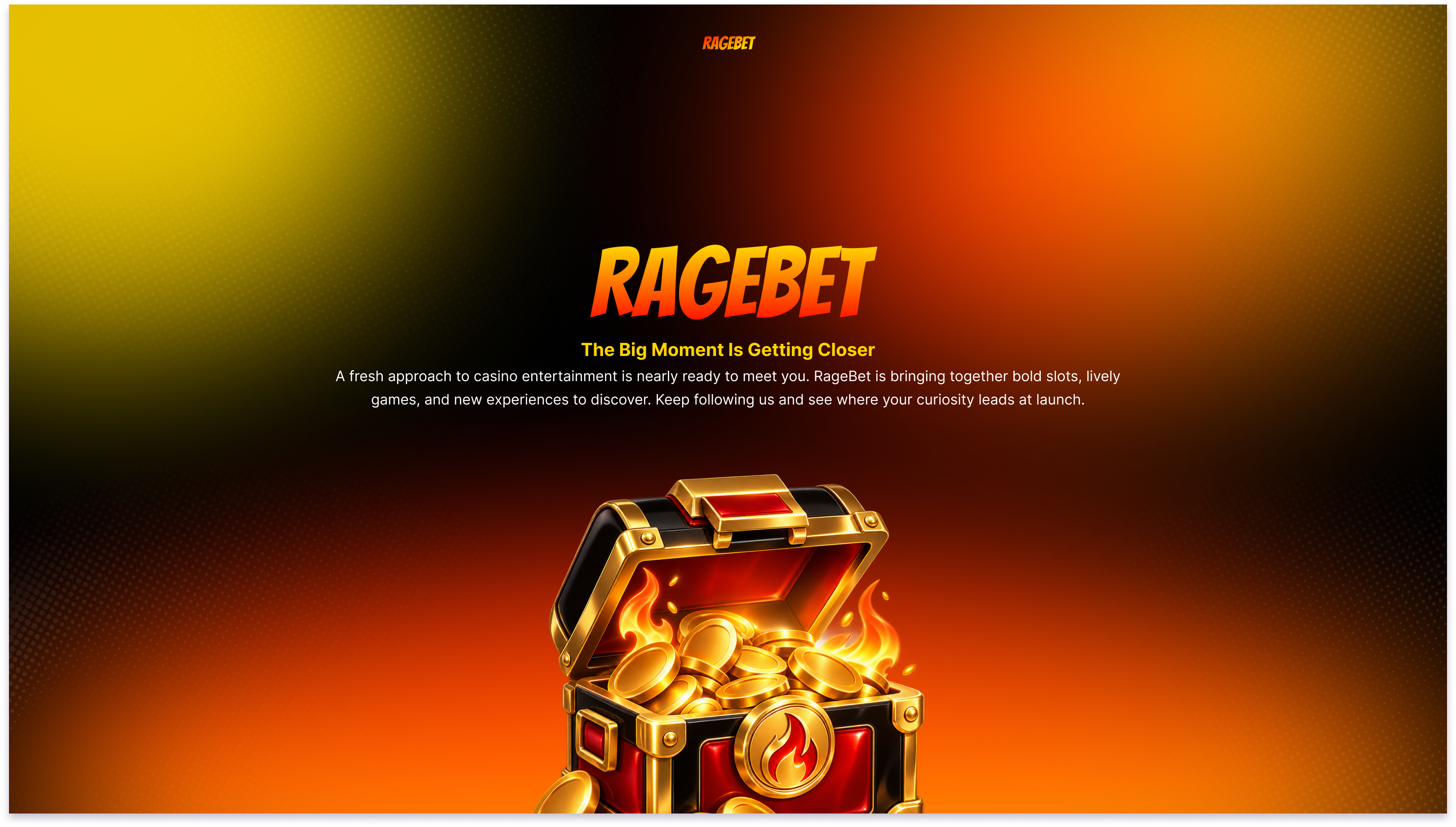 RageBet — The Big Moment Is Getting Closer. A fresh approach to casino entertainment is nearly ready to meet you. RageBet is bringing together bold slots, lively games, and new experiences to discover. Keep following us and see where your curiosity leads at launch.